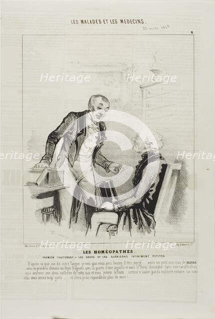 The Homeopaths: First Treatment (plate 4), 1843. Creator: Charles Emile Jacque.