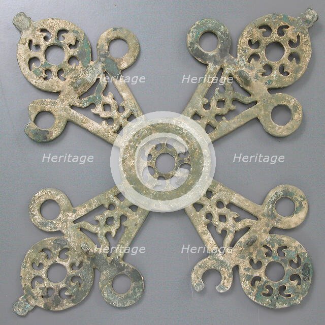 Cross-Shaped Hanging Lamp, Byzantine, 14th century. Creator: Unknown.