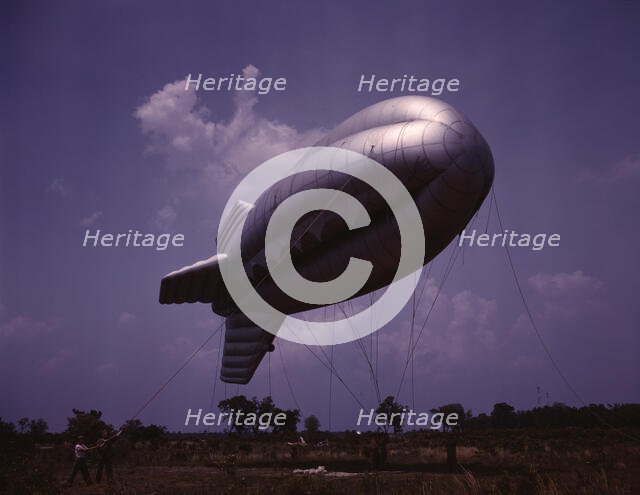 Parris Island, S.C., barrage balloon, 1942. Creator: Alfred T Palmer.