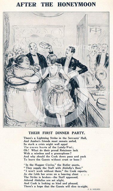 'After the Honeymoon - Their first dinner party', 1927. Artist: Unknown.