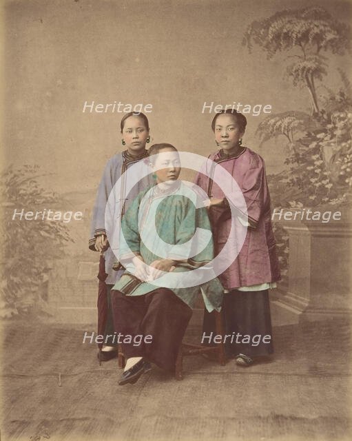 Filles de Shanghai, 1870s. Creator: Baron Raimund von Stillfried.