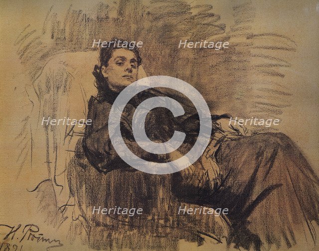 Portrait of the actress Eleonora Duse (1858-1924), 1891.