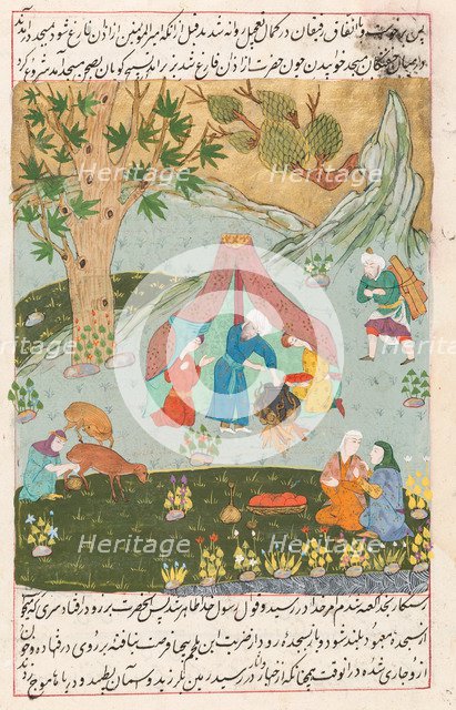 Peasants preparing a meal, Early 19th cen..