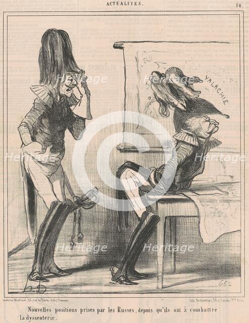 Nouvelles positions prises par les russes ..., 19th century. Creator: Honore Daumier.