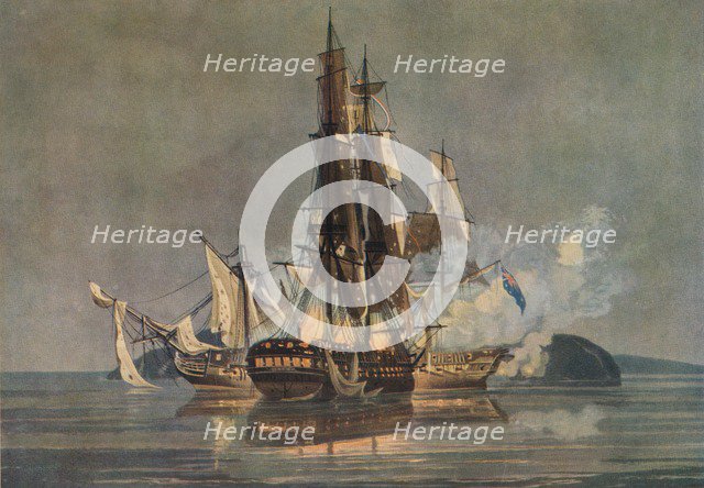 'The Last Franco-British Frigate Action', c1815. Artist: Nicholas Pocock.
