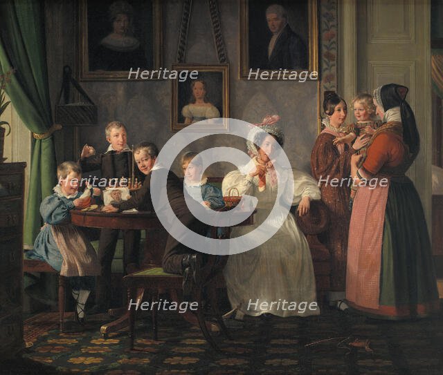 The Waagepetersen Family, 1836. Creator: Wilhelm Marstrand.