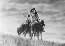 Cheyenne warriors, c1905. Creator: Edward Sheriff Curtis.