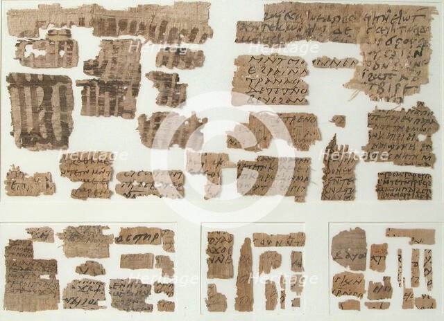Papyri Fragments, Coptic, 7th century. Creator: Unknown.