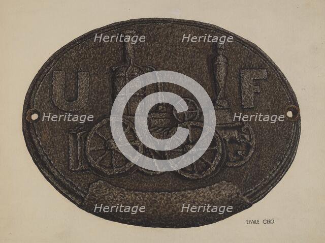 Firemark, c. 1937. Creator: Emile Cero.