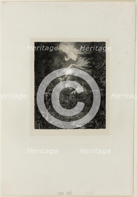 The Cities Beyond the Marsh, 1868. Creator: Rodolphe Bresdin.