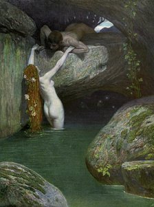 'In the Grotto', 1902-1903.Artist: Roessler