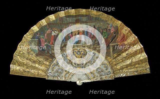 Fan, European, 1855-65. Creator: Unknown.