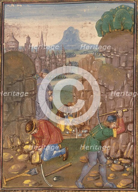 Stone miners, 1482.  Creator: Unknown.