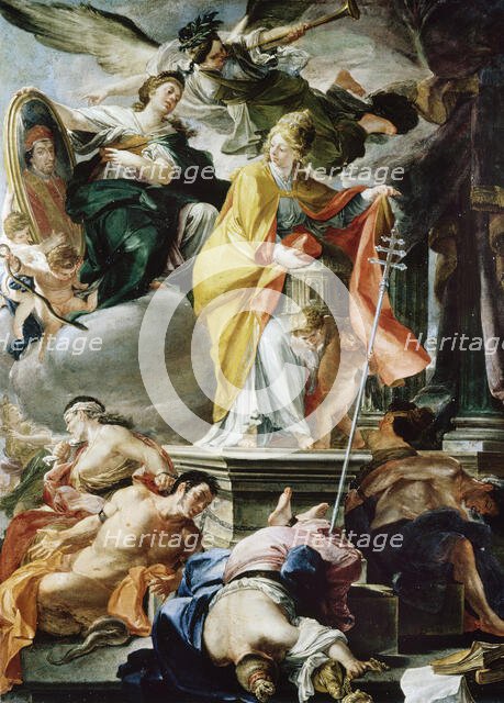 Allegory of the Papacy of Clement XI, c1720. Creator: Domenico Antonio Vaccaro.