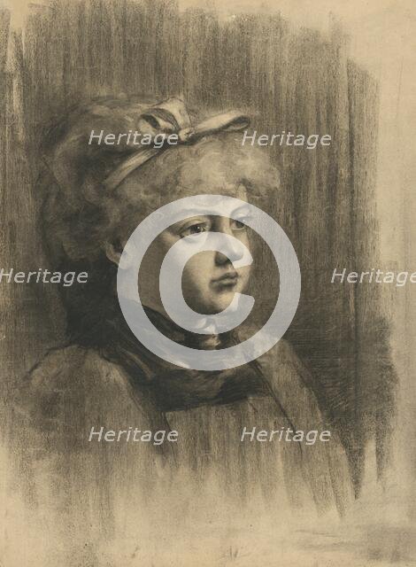 Portrait of a girl, 1894-1899. Creator: Július Éder.