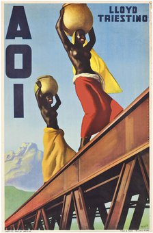 Lloyd Triestino: AOI (Africa Orientale Italiana), 1936. Creator: Boccasile, Gino (1901-1952).