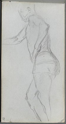 Sketchbook, page 87: Figure Study. Creator: Ernest Meissonier (French, 1815-1891).