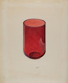 Tumbler (Ruby), c. 1936. Creator: Edward White.