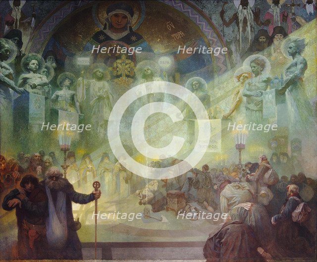 Holy Mount Athos, 1926. Artist: Mucha, Alfons Marie (1860-1939)