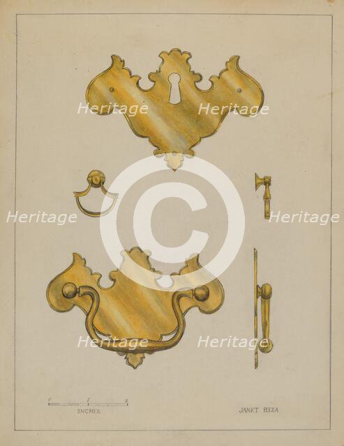 Drawer Pull, c. 1936. Creator: Janet Riza.