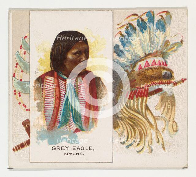 Grey Eagle, Apache, from the American Indian Chiefs series (N36) for Allen & Ginter Cigare..., 1888. Creator: Allen & Ginter.