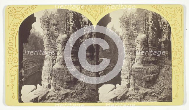 Cathedral Rocks from the Point, Ausable Chasm, 1870/76. Creator: Seneca Ray Stoddard.