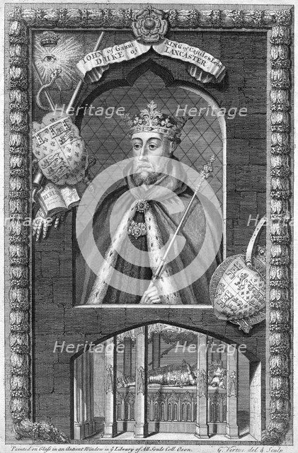 John of Gaunt, 1st Duke of Lancaster, (18th century).Artist: George Vertue