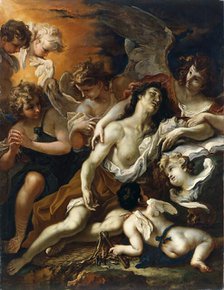 Mary Magdalen conforted by Angels, 1694. Creator: Sebastiano Ricci.