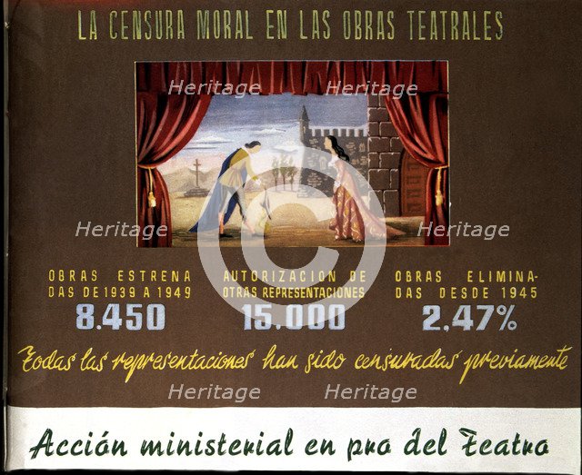 Poster 'The moral censoring in theater plays'.