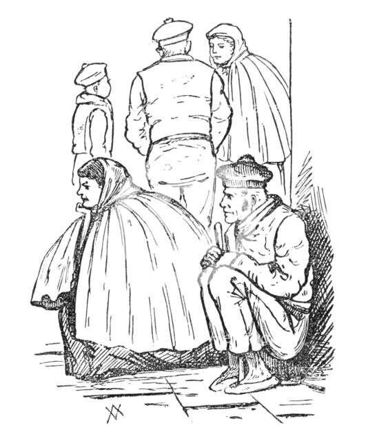 At the Galway Assizes: group of Arran Islanders, 1881.  Creator: Wallis Mackay.