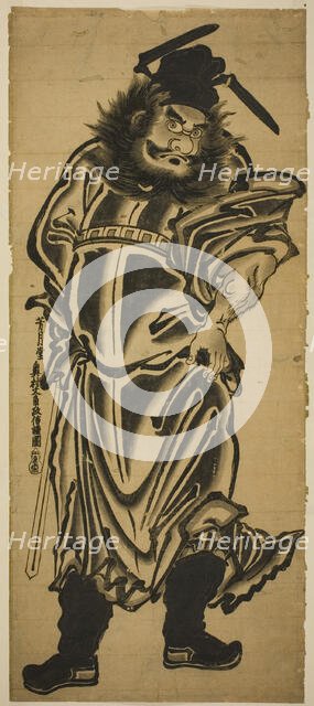 Shoki, the Demon Queller, c. 1745. Creator: Okumura Masanobu.