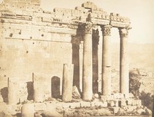 Colonnade occidental du Temple de Jupiter, à Baâlbek (Héliopolis), September 15, 1850. Creator: Maxime du Camp.