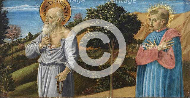 Saint Jerome and the blessed Bartolo Buompedoni of San Gimignano, 1464. Creator: Benozzo Gozzoli.