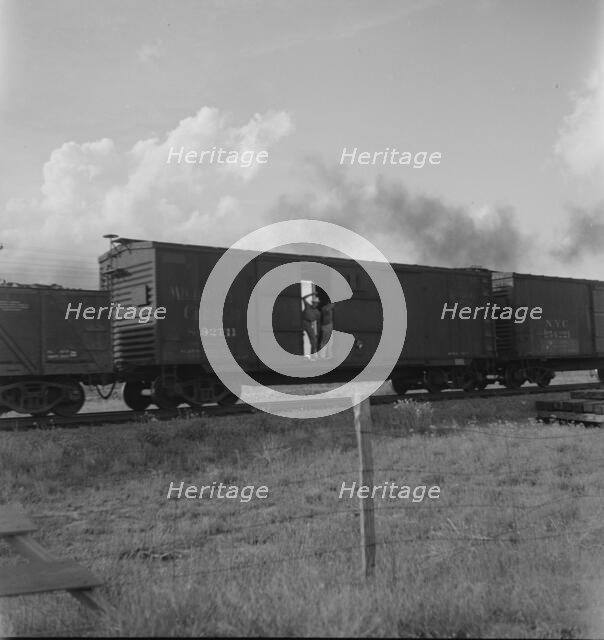 Boy riding freight, West Texas, 1937. Creator: Dorothea Lange.