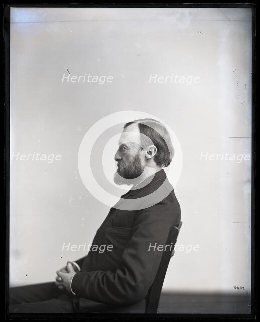 Portrait in Profile of Ferdinand Vandeveer Hayden (1829-1887), 1880s. Creator: United States National Museum Photographic Laboratory.