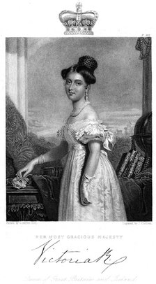 Victoria, Queen of Great Britain and Ireland, c1838. Artist: J Cochran