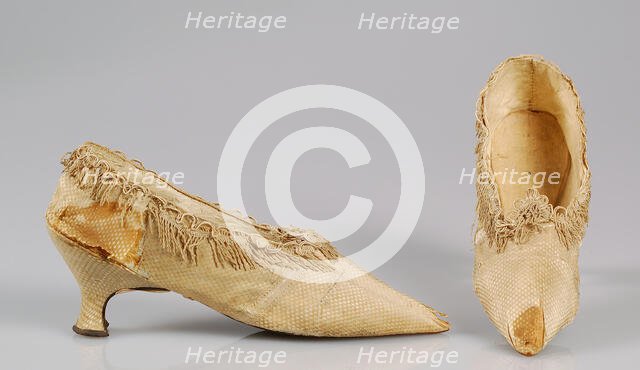 Slippers, French, 1790-95. Creator: Unknown.