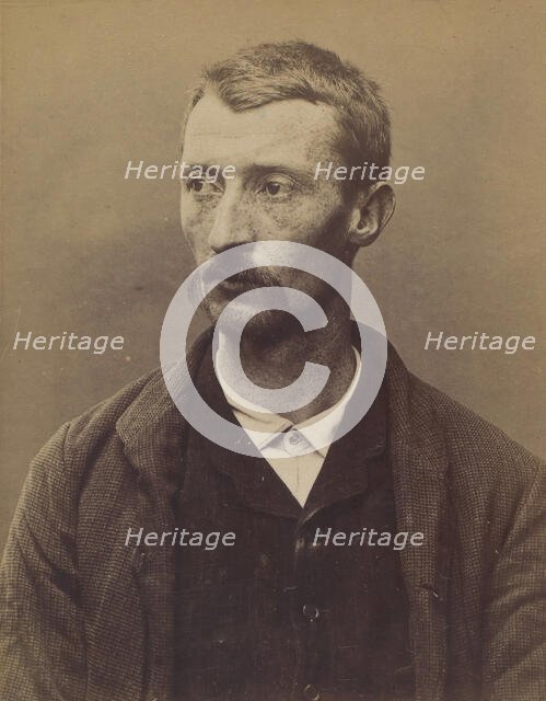 Schwartz. Auguste. 31 ans, né à Paris Xlle le 23/1/63. Maroquinier. Anarchiste. 2/7/94., 1894. Creator: Alphonse Bertillon.