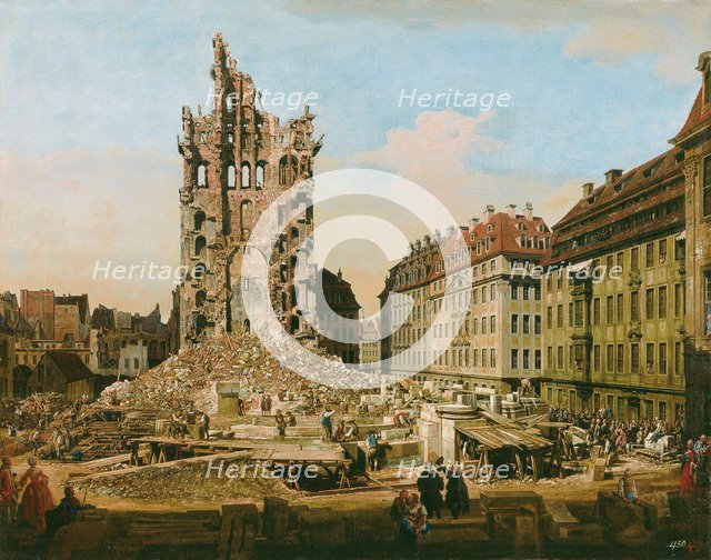 The Ruins of the old Kreuzkirche, Dresden, 1765.