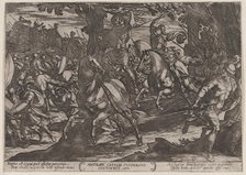 Plate 19: Jacob Killing Absalom, from The Battles of the Old Testament, ca. 1..., ca. 1590-ca. 1610. Creator: Antonio Tempesta.