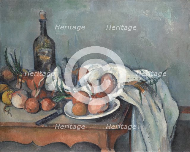Still Life with Onions, 1896-1898. Artist: Cézanne, Paul (1839-1906)