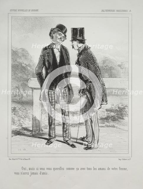 Baliverneries Parisiennes. Creator: Paul Gavarni (French, 1804-1866).