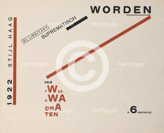 About Two Squares, 1922. Creator: Lissitzky, El (1890-1941).