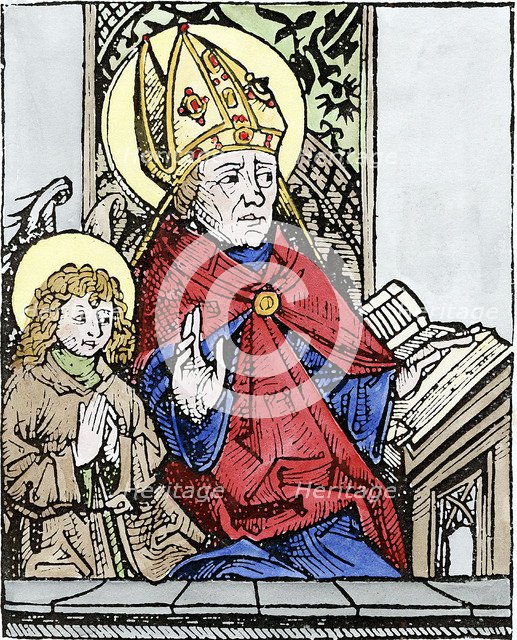 St Augustine of Hippo (350-430), 1493. Artist: Unknown