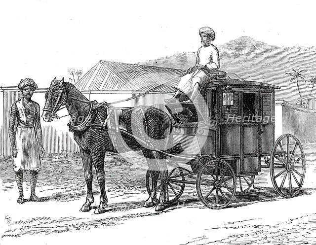Hackney Carriage, Madras, 1876. Creator: Unknown.