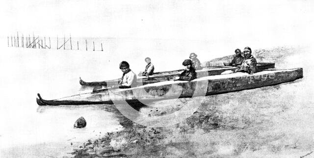 Lord Lonsdale’s travels in the Arctic regions of North America: a Bidarka voyage, Alaska..., 1890. Creator: Unknown.