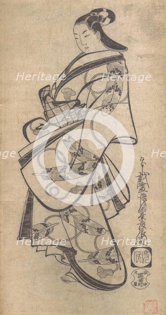 Courtesan for the Ninth Month, ca. 1714., ca. 1714. Creator: Kaigetsudo Doshin.