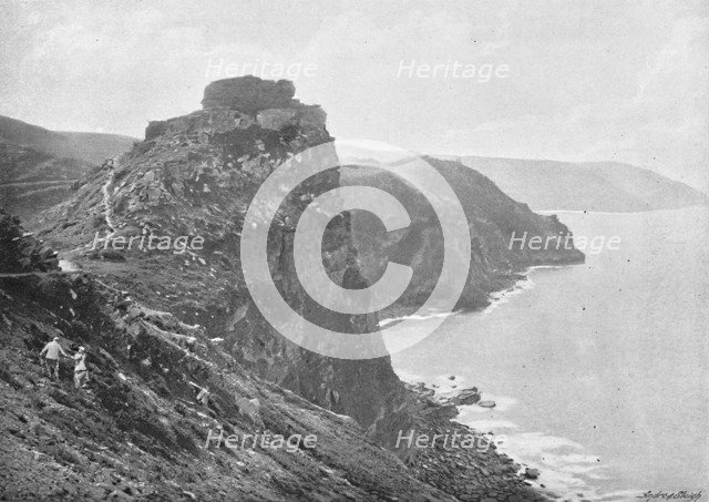 'Castle Rock, Lynton', c1896. Artist: ED Percival.