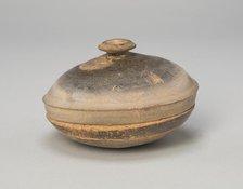 Circular Covered Box, Korea, Three Kingdoms period (57 B.C.-A.D. 668), Gaya..., 5th/6th century. Creator: Unknown.