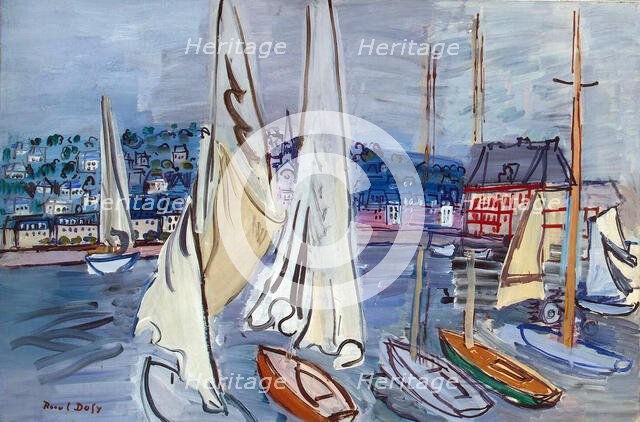 Sailing Boats at Trouville', c1936.  Creator: Raoul Dufy.